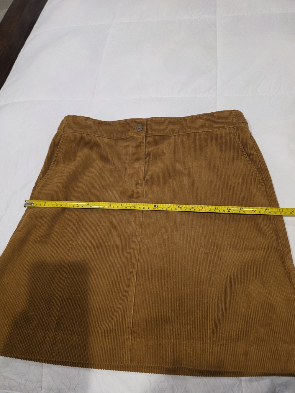 Talbots Corduroy Mini Skirt in Cognac Size 14 NWT - Picture 8 of 9